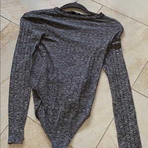 grey bodysuit